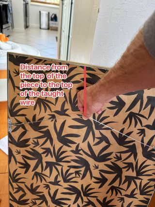 Distance from top to taught wire